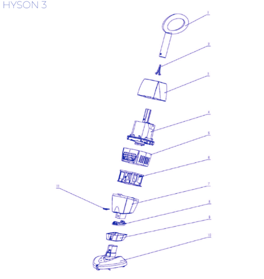Aspirador a bateria Hyson 3 - recambios - IOT-POOL