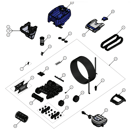 Aspirador RT 3200 TILE ZODIAC - Recambios - IOT-POOL