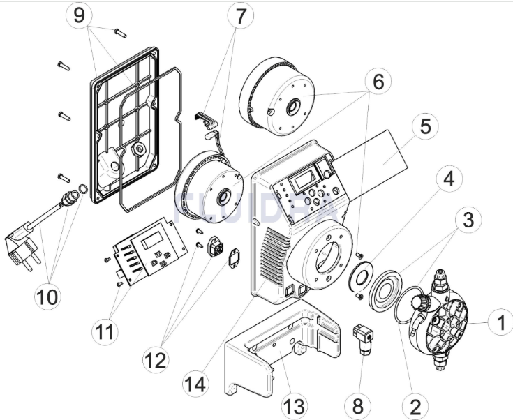 BOMBA DOSEADORA EXACTUS MODELO VOLUMÉTRICA - Recambios - IOT-POOL