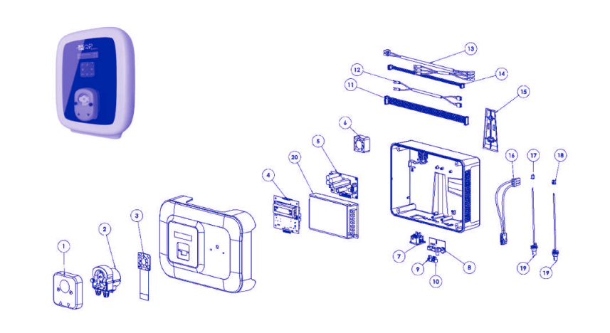 ELETRÓLISE QPA DUO (modelos depois de 2020) QP - Recambios - IOT-POOL