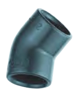 Joelho 45º colar PVC PN16 - IOT-POOL