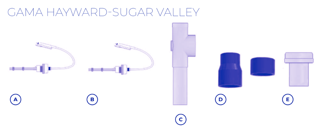 OXILIFE: Hidrolise + Electrolise de Baixo Sal . SUGAR VALLEY hayward exo iq (CÉLULAS)  - recambios - IOT-POOL