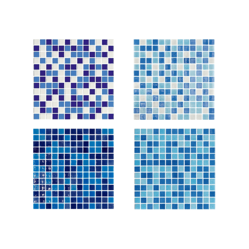 Revestimento Vítreo MIX DE AZUIS 2m2 - IOT-POOL