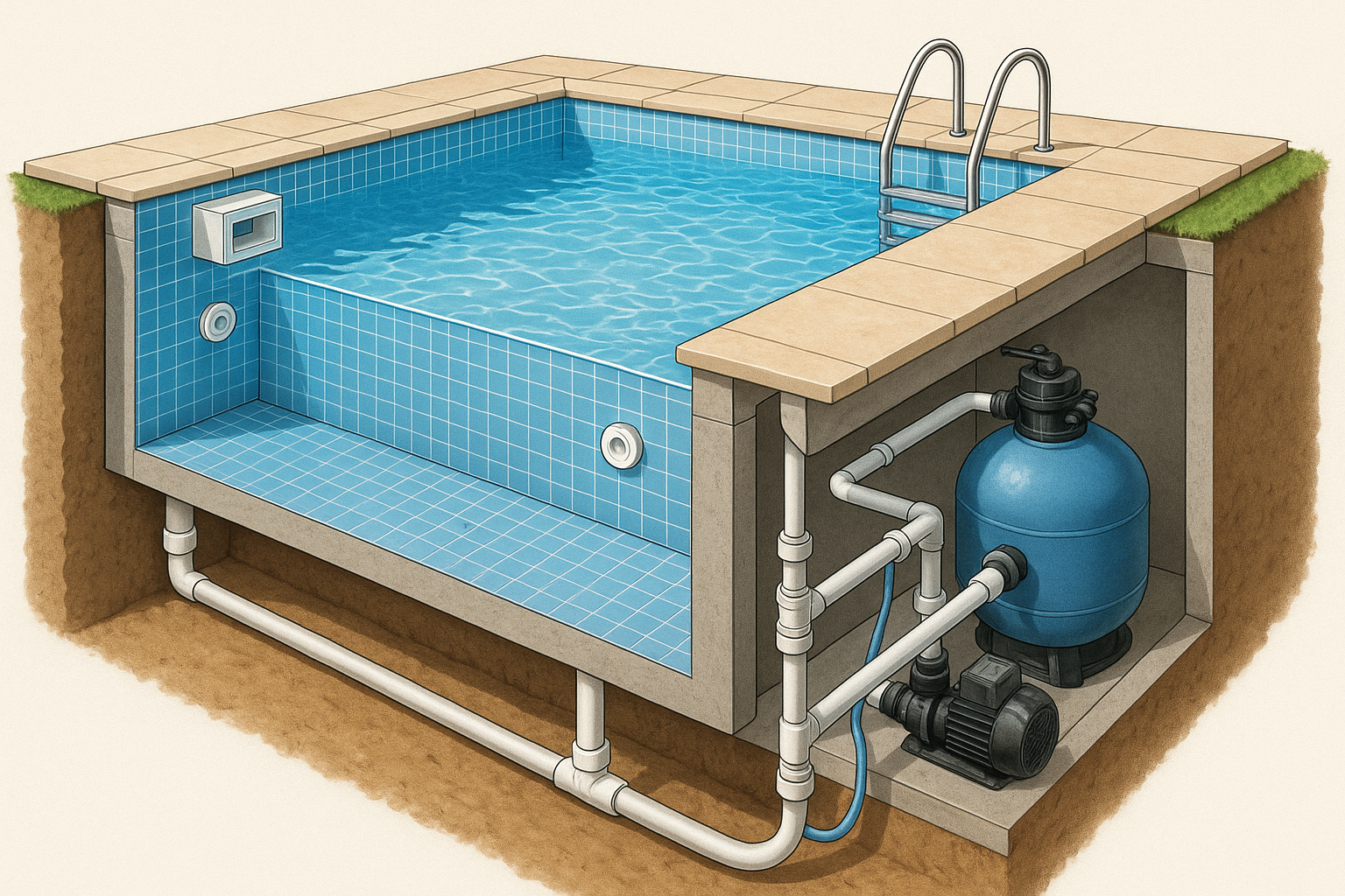 Kit piscina Completo até piscina 10x5 . ASTRALPOOL
