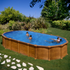 Piscina oval de aço aspeto madeira Amazonia - IOT-POOL
