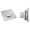 bocal quadrado com fundo Inox AQA-CBF