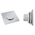 bocal quadrado com fundo Inox AQA-CBF