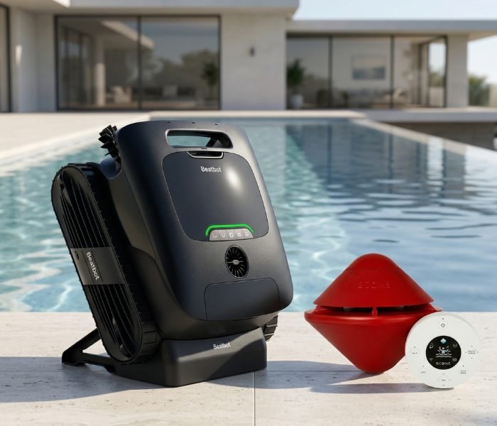 Kit Aspirador Robot AquaSense 2 Ultra Beatbot + Alarme de Piscina Bcone