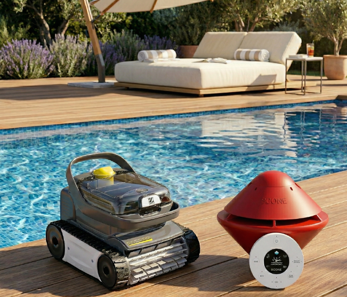 Kit Aspirador robot ZODIAC FREERIDER OP 32 Pixel + Alarme de Piscina Bcone