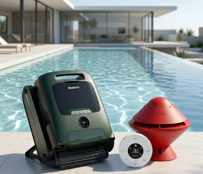 Kit Aspirador Robot AquaSense 2 Pro Beatbot + Alarme de Piscina Bcone