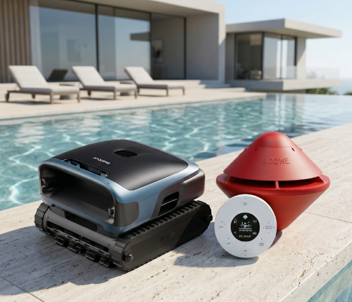 Kit Robot aspirador BEATBOT SORA P7 + Alarme de Piscina Bcone