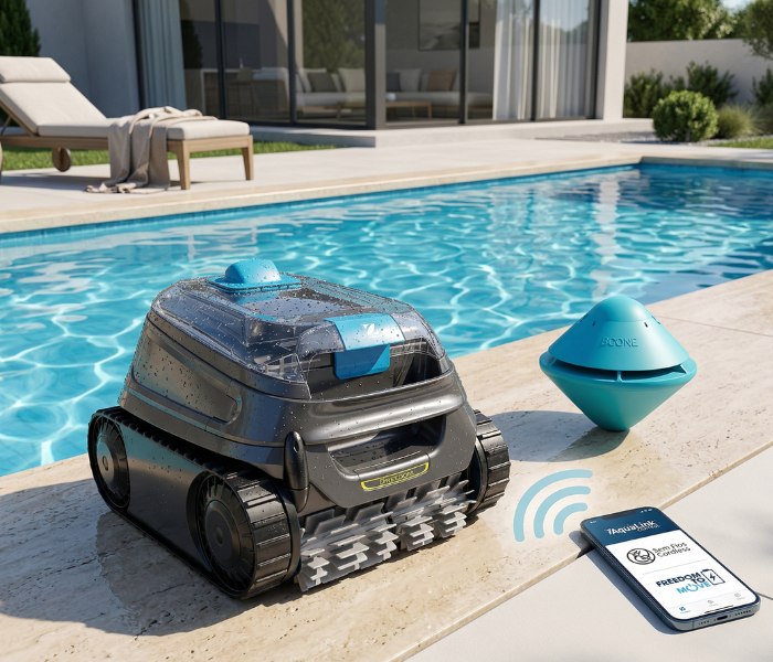 ZODIAC FREERIDER CNX-Li 52 iQ Robot Vacuum Cleaner Kit + BCone Pool Alarm