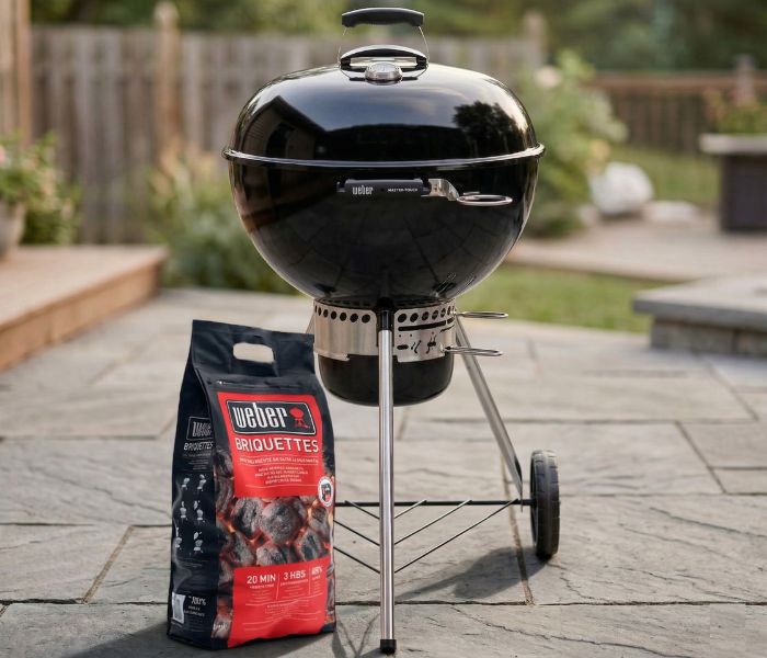 Kit Grelhador a carvão Gama Master-Touch GBS E-5750 + Briquetes Weber 8kg