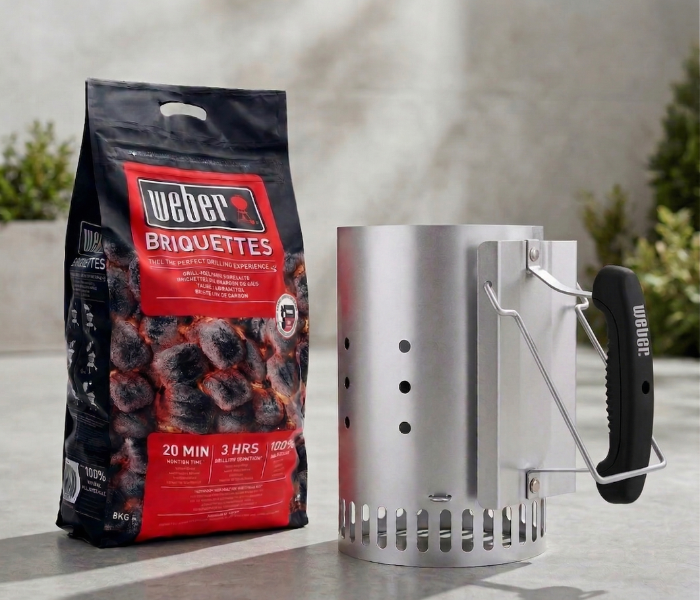 Kit Copo Acendedor Rapidfire WEBER + Briquetes 8kg Weber
