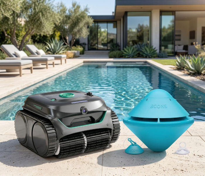 Kit Robot E-TRON C2VISION Spyder Camera de WYBOT + Alarma de Piscina BCone