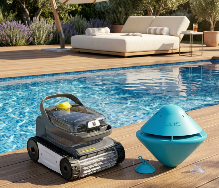 Kit Aspirador robot ZODIAC FREERIDER OP 32 Pixel + Alarme de Piscina Bcone