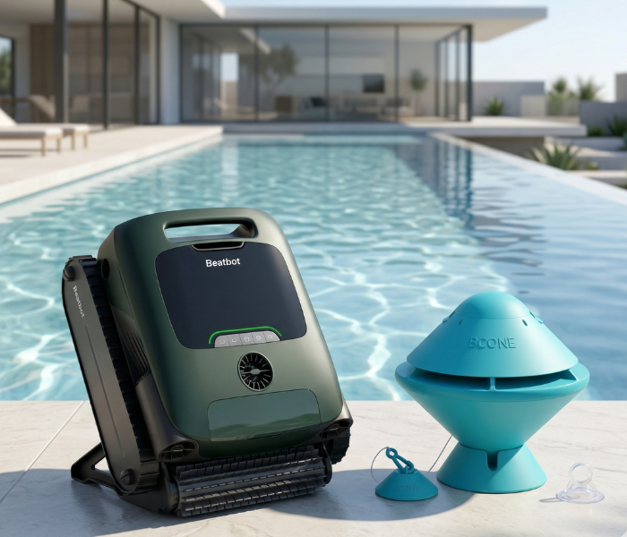 Kit Aspirador Robot AquaSense 2 Pro Beatbot + Alarme de Piscina Bcone