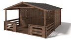 Abrigo de Jardim Alaska com opção alpendre 400 x 400 x 251 cm - IOT-POOL