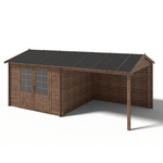 Abrigo de Jardim em madeira Zermatt 295+270 x 295 x 243 cm - IOT-POOL