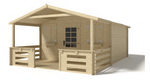 Abrigo de Jardim Himalayas com opção alpendre 400 x 300 x 252 cm - IOT-POOL
