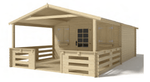 Abrigo de Jardim Himalayas com opção alpendre 400 x 300 x 252 cm - IOT-POOL