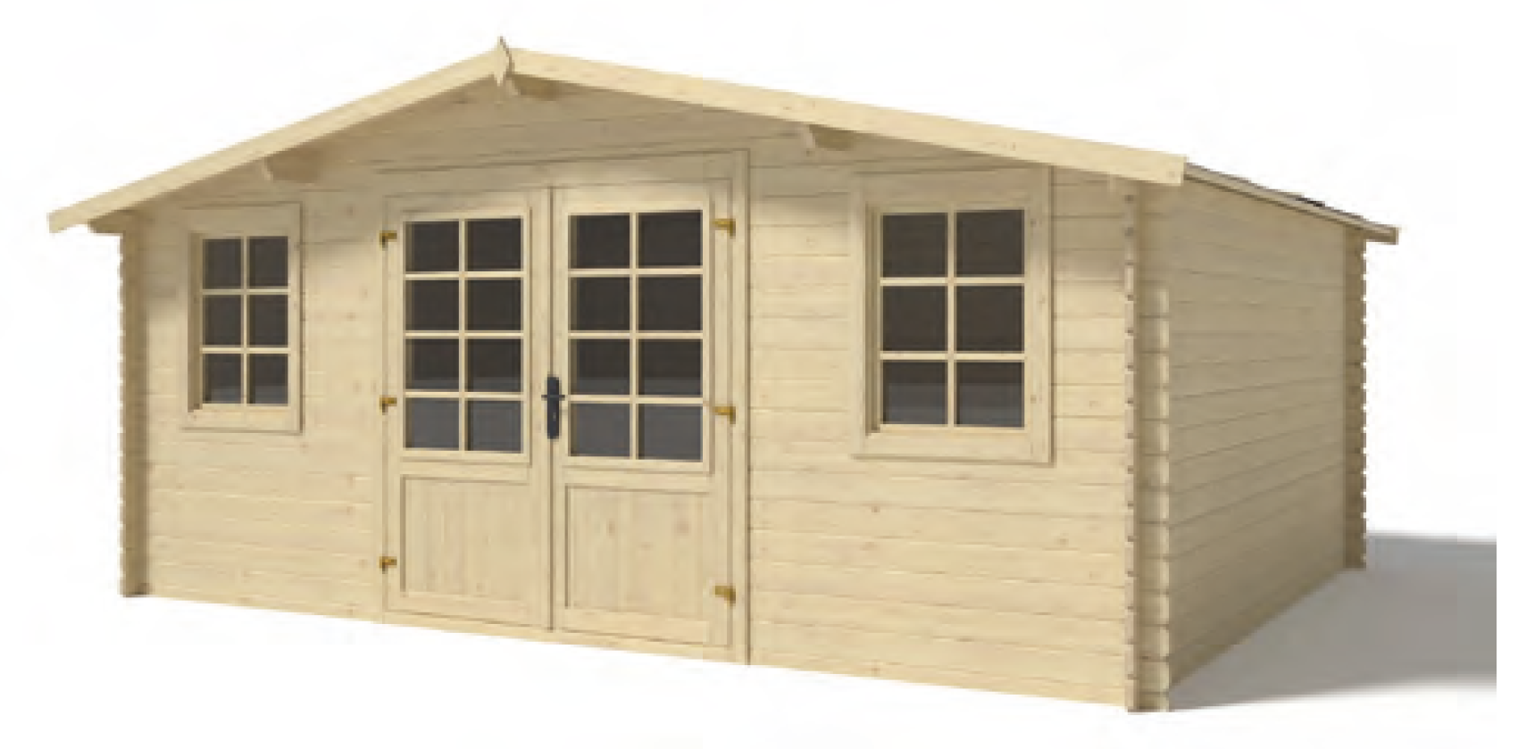 Abrigo de Jardim Meru com opção alpendre 500 x 400 x 235 cm - IOT-POOL