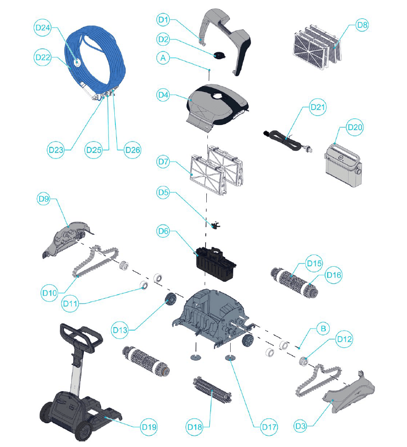 ASPIRADOR DOLPHIN 4 IOT CB MAYTRONICS  - recambios