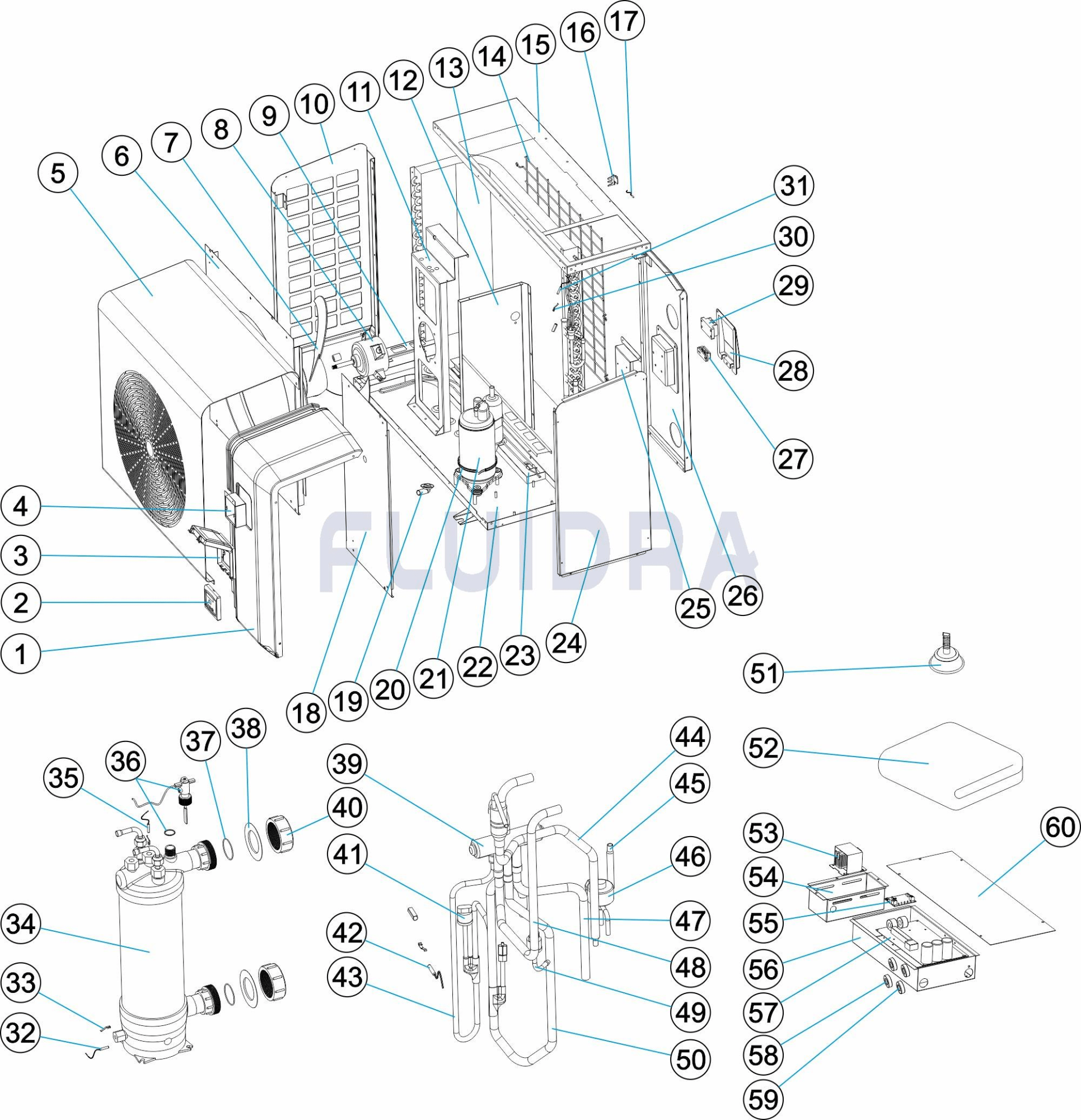 BOMBA DE CALOR PX50 - RECAMBIOS - IOT-POOL