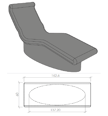 Cama relaxamento Lettini para Banho a Vapor