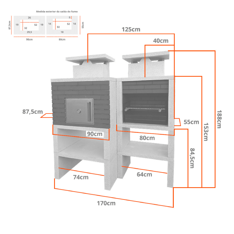 Churrasqueira CS612 com Forno