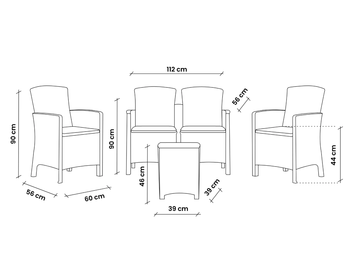 Conjunto Cadeirões LIDO 2 BICA