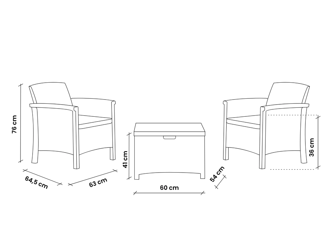 Conjunto Cadeirões VENEZIA BICA