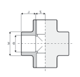 Cruzeta colar PVC PN16 - IOT-POOL