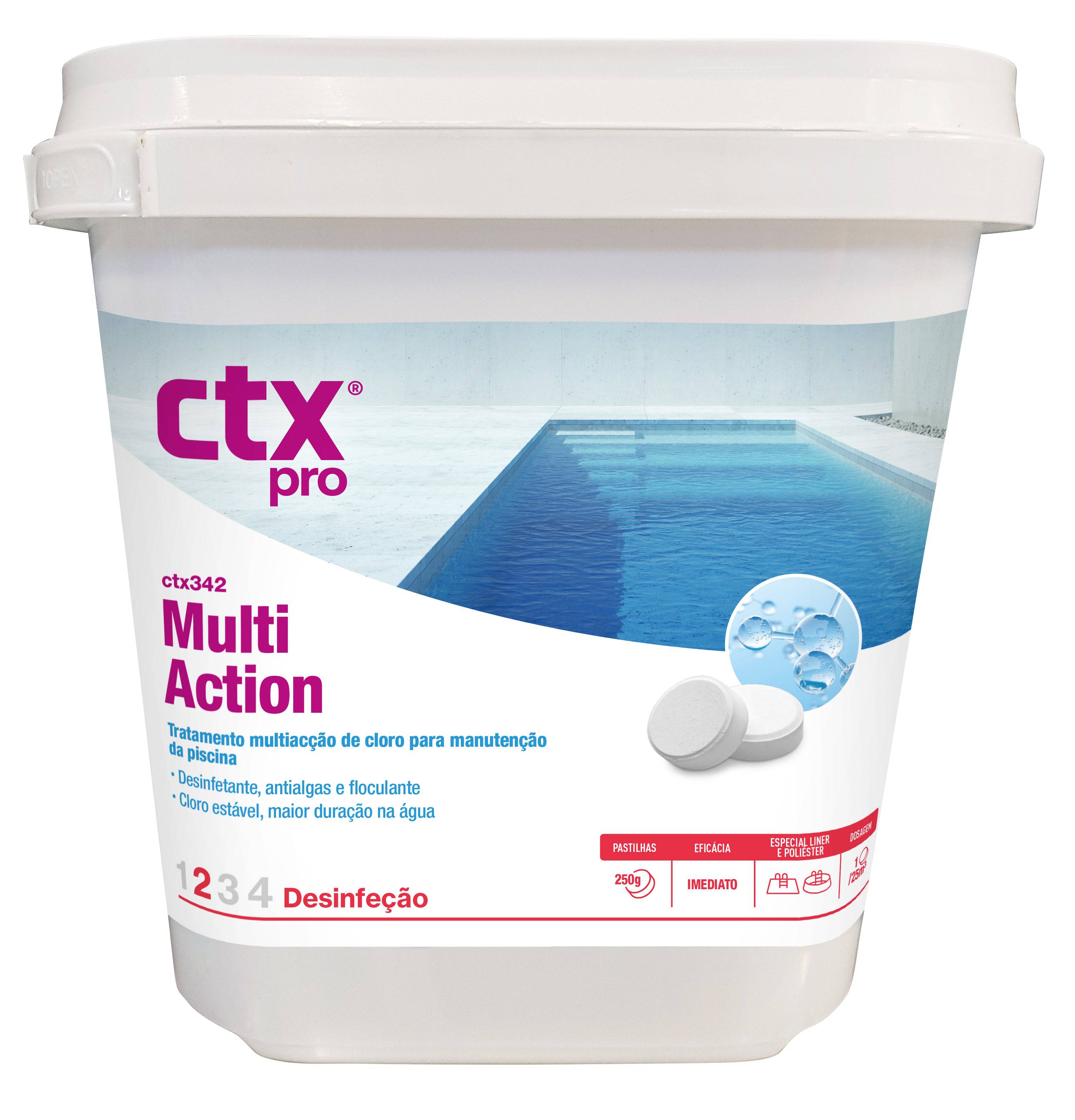 CTX-342 Multiacção Pastilhas 200gr (Especial Liner e fibra-Poliester) - IOT-POOL