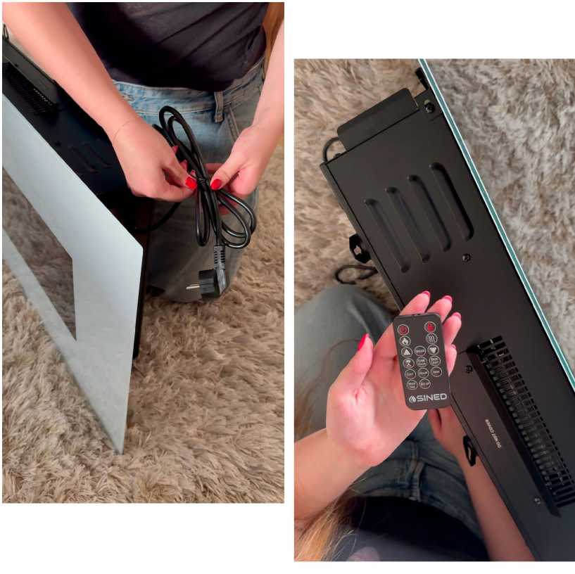 Lareira Elétrica Led MONTE 98cm Sined