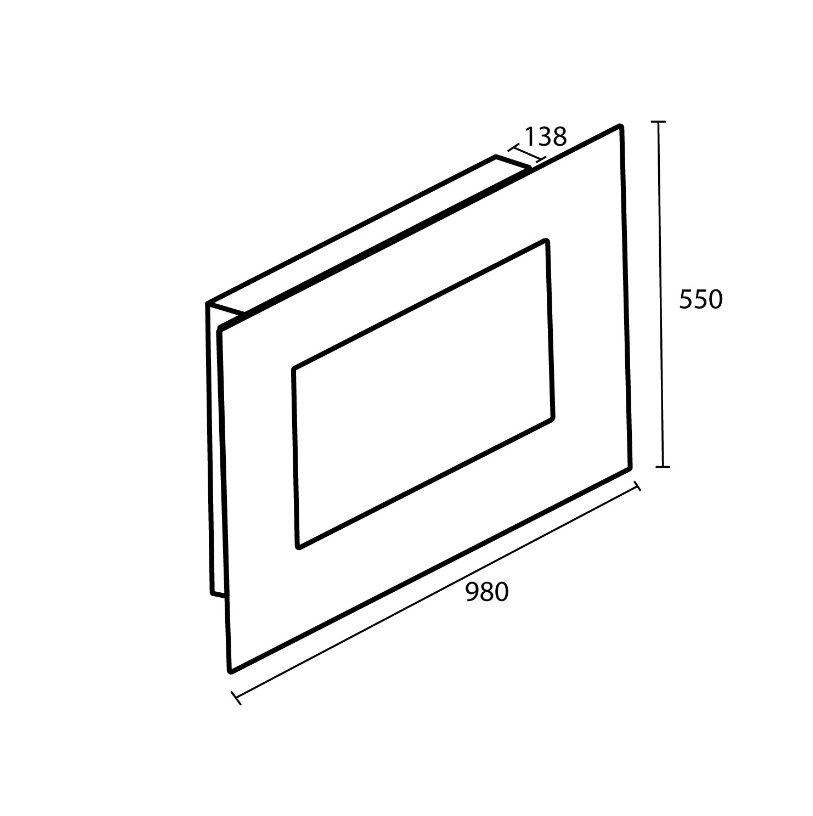 Lareira Elétrica Led MONTE 98cm Sined