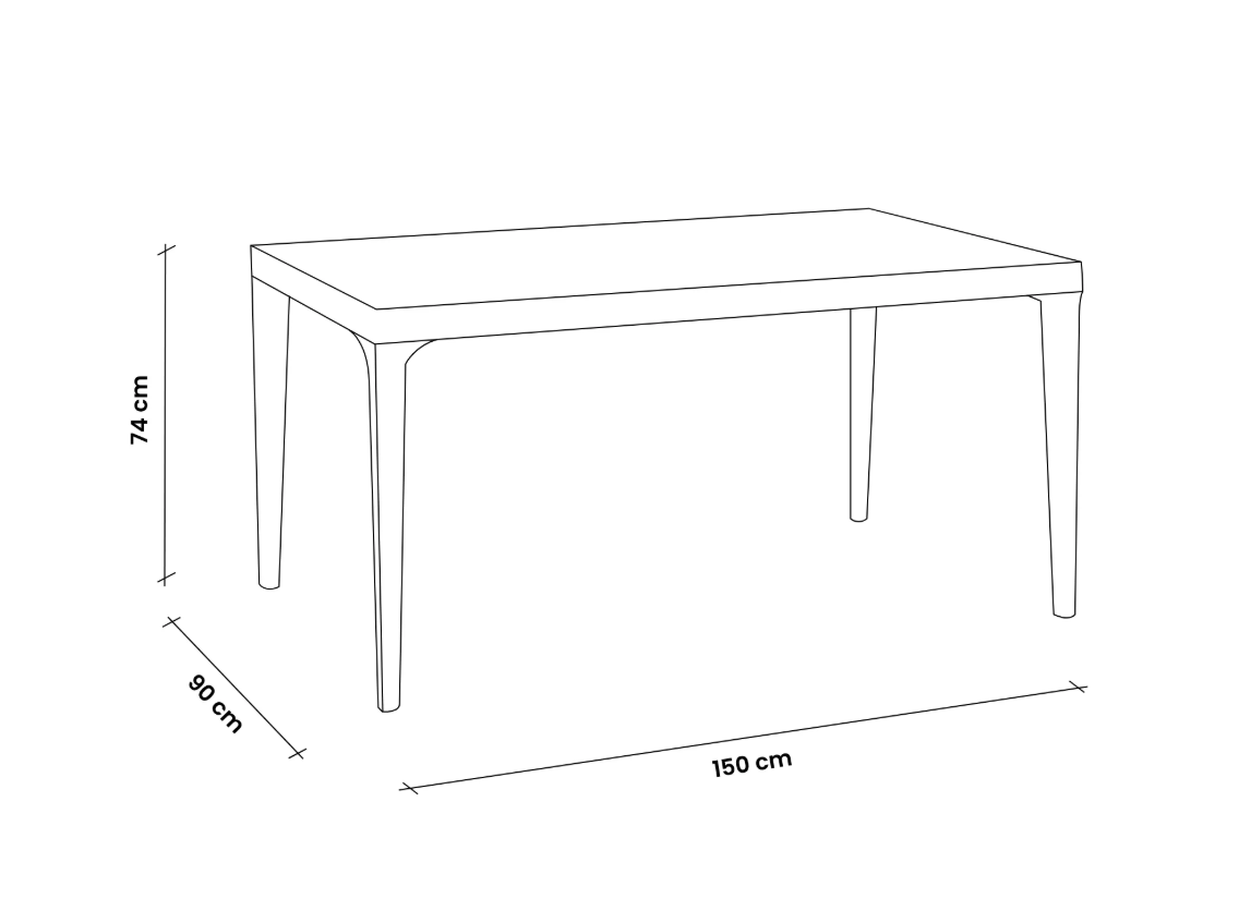 Mesa Retangular OSLO BICA
