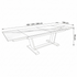 Mesa Retangular TRAVERTINO Sined 180-280cm