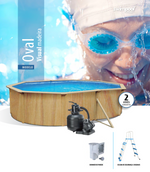 Piscina de aço aspeto madeira SwimPool