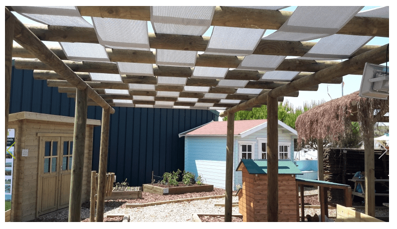 Pérgola de Madeira Postes Redondos 650x300 cm - IOT-POOL