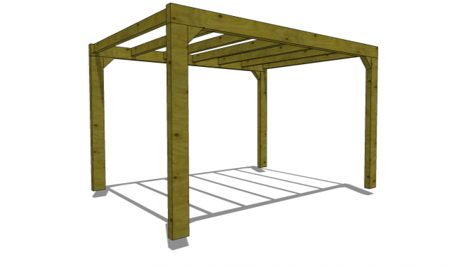 Pérgola sem Beirado 400x300 cm - IOT-POOL