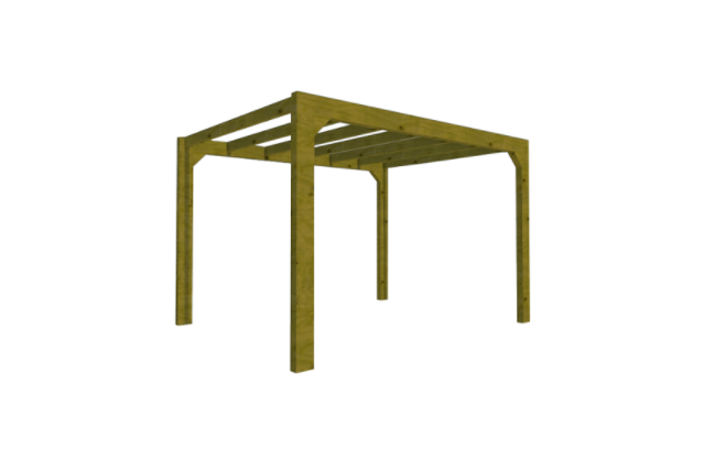 Pérgola sem Beirado 400x300 cm - IOT-POOL