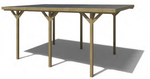Pérgola Soft de madeira com cobertura 303 x 512 x 233 cm - IOT-POOL