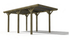 Pérgola Soft de madeira com cobertura 303 x 512 x 233 cm - IOT-POOL