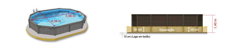 Piscina Decagonal Alongada 02 4,34 x 5,96m - Naturalis - IOT-POOL