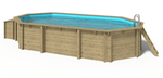 Piscina Elevada/Enterrada - Madeira (Oval) Capri - 7,57x 4,07 x 1,45m - IOT-POOL