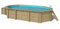 Piscina Elevada/Enterrada - Madeira (Oval) Capri - 7,57x 4,07 x 1,45m - IOT-POOL