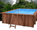 Piscina Elevada/Enterradas - Madeira (Rectangular) - IGUAZU 600x419x131cm (22,51m3) - IOT-POOL