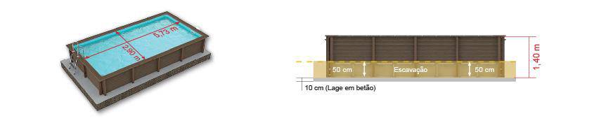 Piscina Rectangular R15 02 2,90 x 5,73m - Naturalis - IOT-POOL