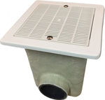Ralo de Fundo 512x512mm - Betão - IOT-POOL